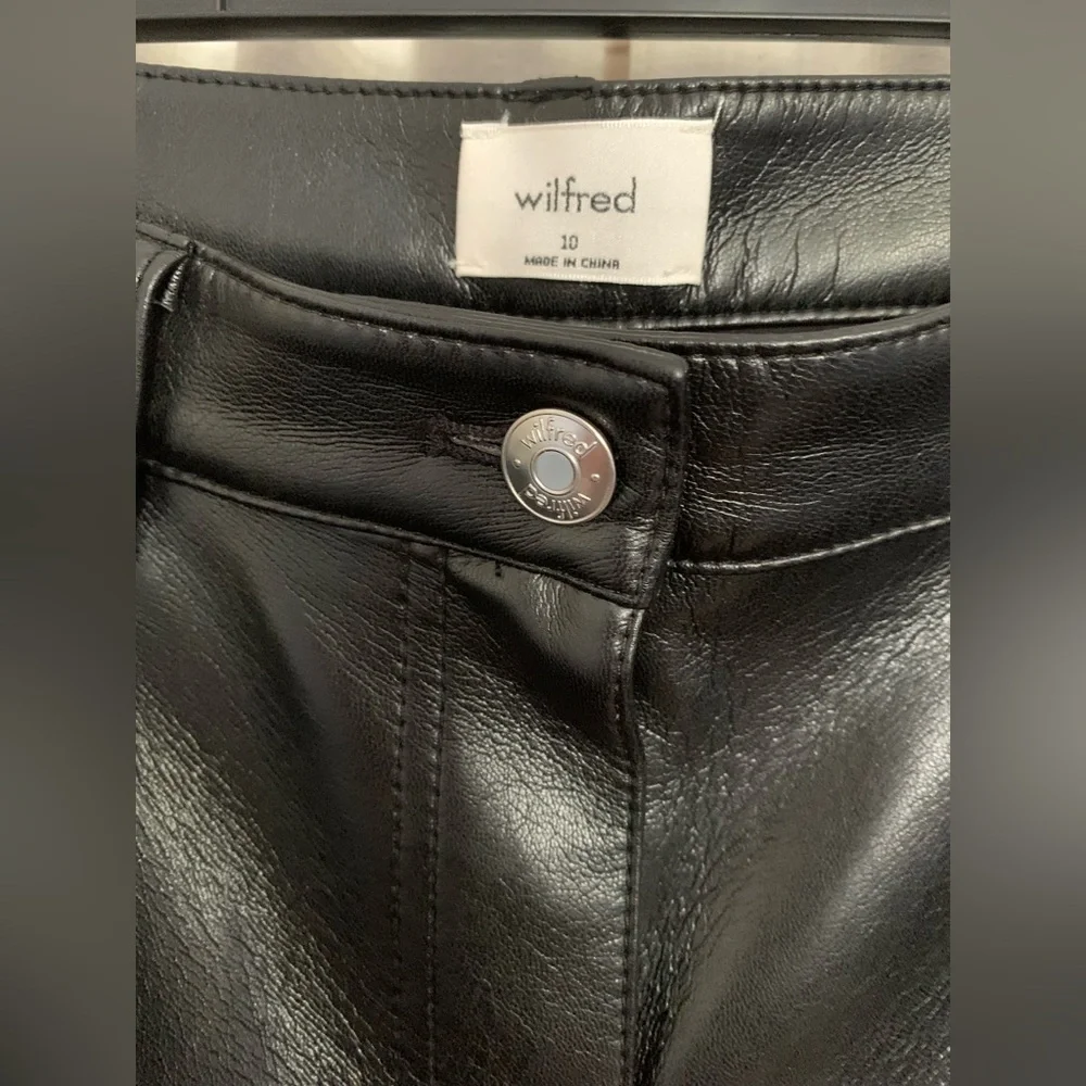 Wilfred Melina 10 Black High Waist Vegan Leather Pant - Picture 2 of 4